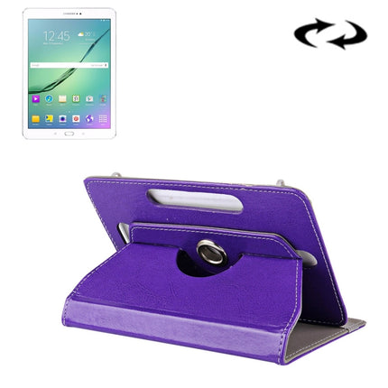 10 inch Tablets Leather Case Crazy Horse Texture 360 Degrees Rotation Protective Case Shell with Holder for Asus ZenPad 10 Z300C, Huawei MediaPad M2 10.0-A01W, Cube IWORK10, 10 inch Black, 10 inch Red, 10 inch Blue, 10 inch Magenta, 10 inch Purple     ...