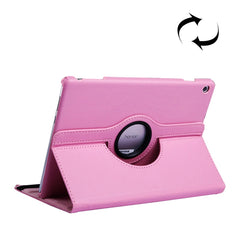 Litchi Texture Horizontal Flip 360 Degrees Rotation Leather Case for Huawei MediaPad T5 10.1, with Holder