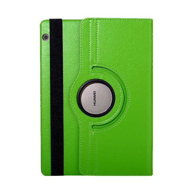 Litchi Texture Horizontal Flip 360 Degrees Rotation Leather Case for Huawei MediaPad T5 10.1, with Holder, For MediaPad T5 10.1