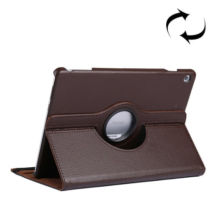 Litchi Texture Horizontal Flip 360 Degrees Rotation Leather Case for Huawei MediaPad T5 10.1, with Holder, For MediaPad T5 10.1