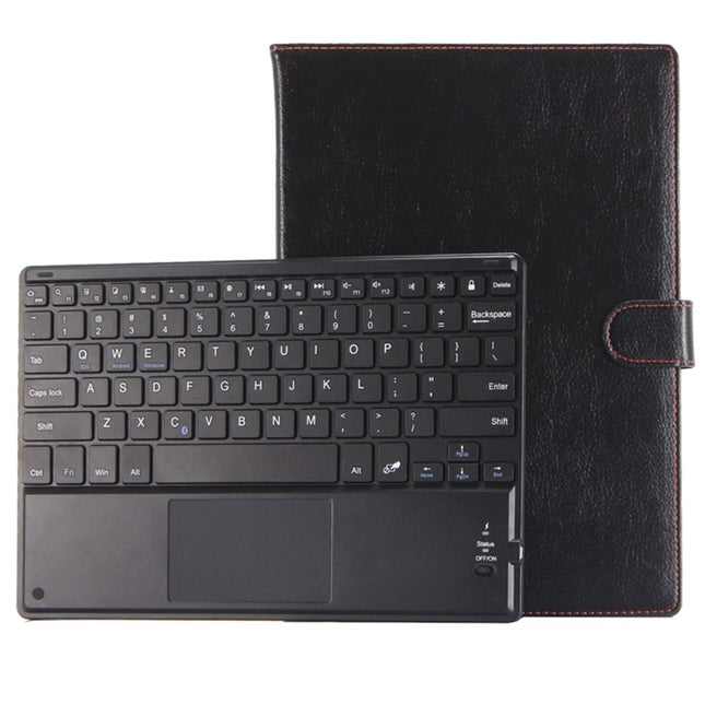 Universal Bluetooth V3.0 Keyboard Detachable Litchi Texture PU Leather Tablet Case with Touchpad for 9.7-10.1 inch Tablet PC