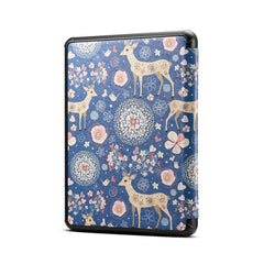 Reindeer Blue Pattern Horizontal Flip PU Leather Protective Case for Amazon Kindle 2019, with Sleep & Wake-up Funtion
