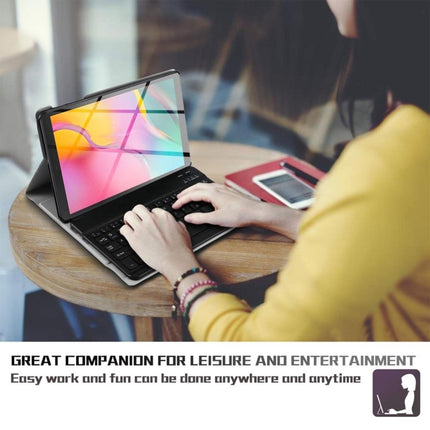 AM12 2 in 1 Removable Bluetooth Keyboard + Protective Leather Tablet Case with Holder for Lenovo Tab P11 (Tab-J606F)