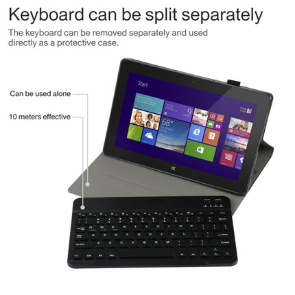 AM12 2 in 1 Removable Bluetooth Keyboard + Protective Leather Tablet Case with Holder for Lenovo Tab P11 (Tab-J606F)