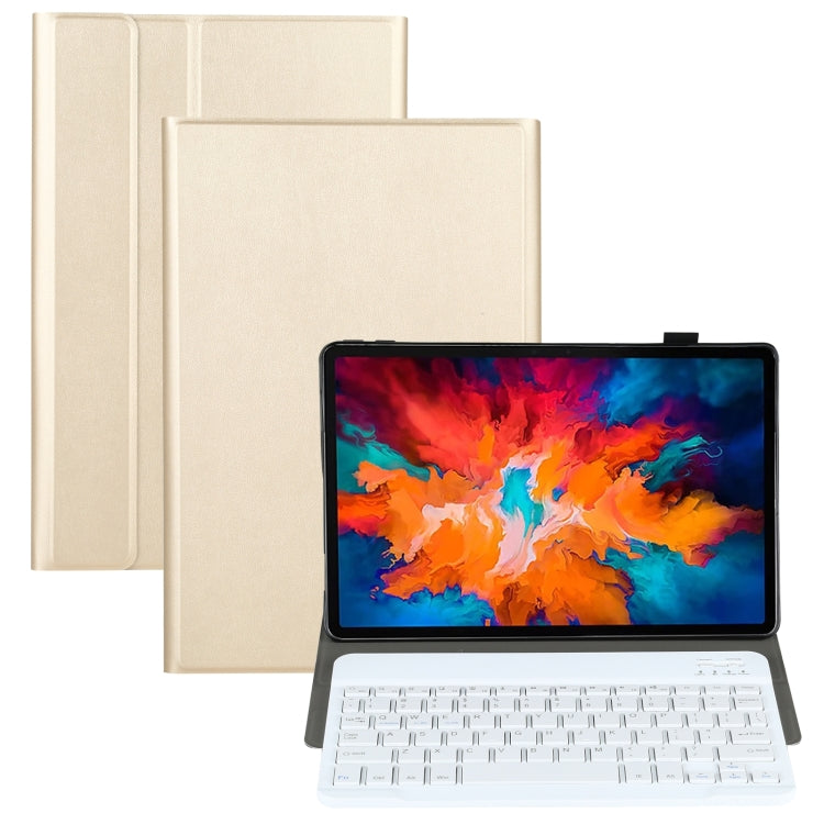 AM13 2 in 1 Removable Bluetooth Keyboard + Protective Leather Tablet Case with Holder for Lenovo Tab P11 Pro (TB-XJ706F)