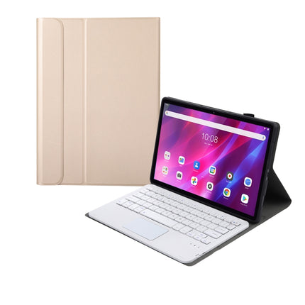 AK10-A 2 in 1 Detachable Bluetooth Keyboard + Lambskin Texture TPU Protective Leather Tablet Case with Touchpad & Holder for Lenovo Qitian K10 TB-X6C6X