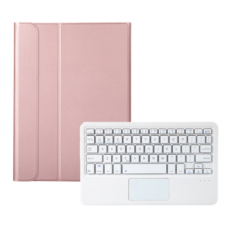 AK10-A 2 in 1 Detachable Bluetooth Keyboard + Lambskin Texture TPU Protective Leather Tablet Case with Touchpad & Holder for Lenovo Qitian K10 TB-X6C6X
