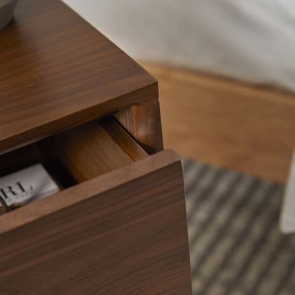 Wright Narrow Walnut Bedside Table