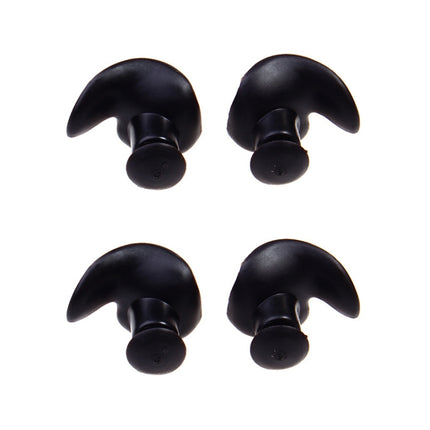 2 Pair Soft Ear Plugs Environmental Silicone Waterproof Dust-Proof Earplugs Diving Water Sports Swimming Accessories, Soft Ear Plugs(Black)