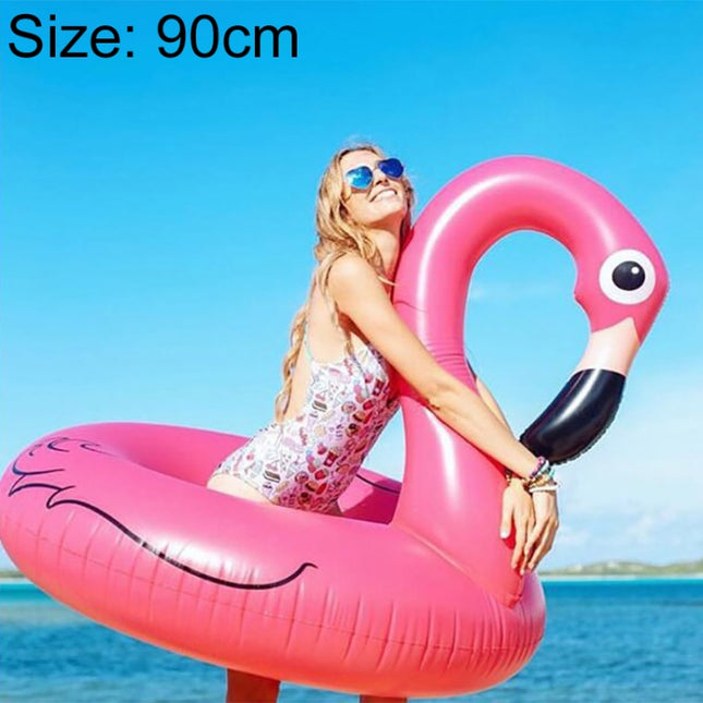 Summer Inflatable Flamingo Shaped Float Pool Lounge Swimming Ring Floating Bed Raft, Size: 90cm, Size: 90cm