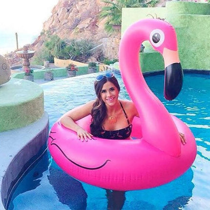 Summer Inflatable Flamingo Shaped Float Pool Lounge Swimming Ring Floating Bed Raft, Size: 90cm, Size: 90cm