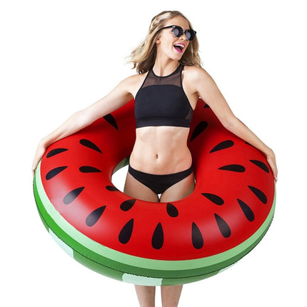 Inflatable Watermelon Shaped Swimming Ring, Inflated Size: 114 x 114cm, Watermelon Ring