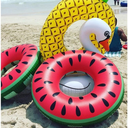 Inflatable Watermelon Shaped Swimming Ring, Inflated Size: 114 x 114cm, Watermelon Ring