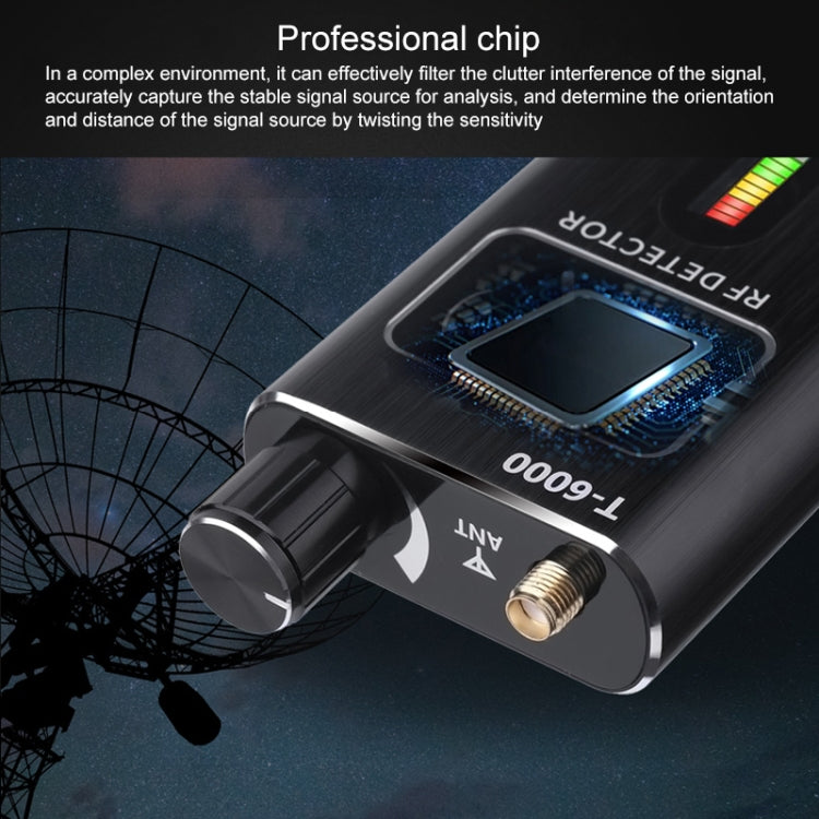 T-6000 GPS Signal Lens RF Tracker WiFi GSM Bug Detector