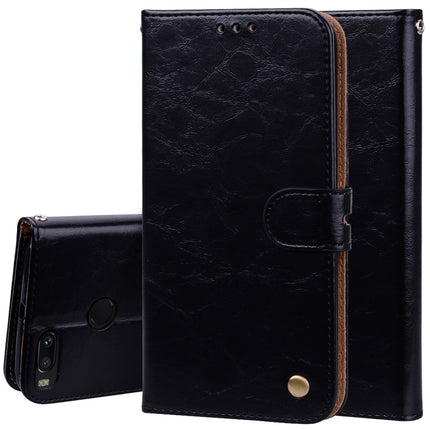 For Xiaomi  Mi A1 & 5X Business Style Oil Wax Texture Horizontal Flip Leather Case with Holder & Card Slots & Wallet & Lanyard