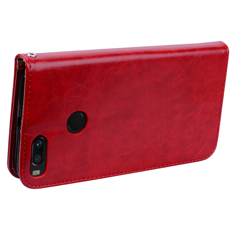 For Xiaomi  Mi A1 & 5X Business Style Oil Wax Texture Horizontal Flip Leather Case with Holder & Card Slots & Wallet & Lanyard
