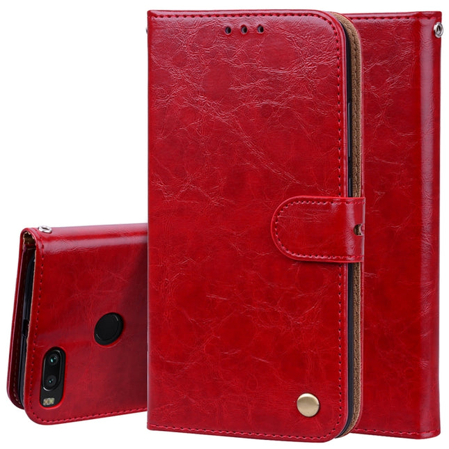 For Xiaomi  Mi A1 & 5X Business Style Oil Wax Texture Horizontal Flip Leather Case with Holder & Card Slots & Wallet & Lanyard, For Xiaomi Mi A1, For Xiaomi Mi A1 & 5X