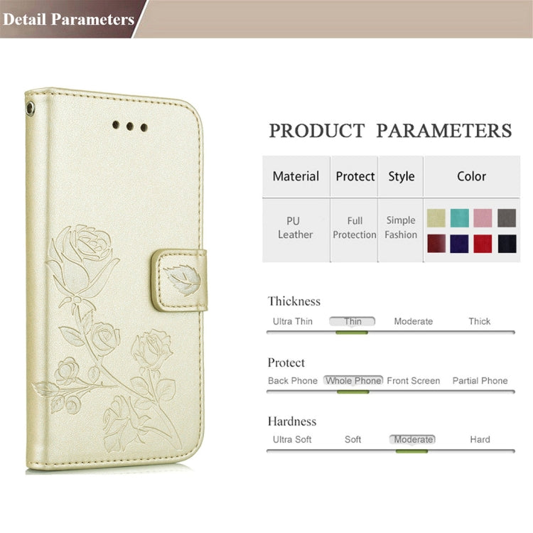 For Xiaomi Redmi Note 4X Roses Pressed Flowers Pattern Flip Leather Case with Holder & Card Slots & Wallet