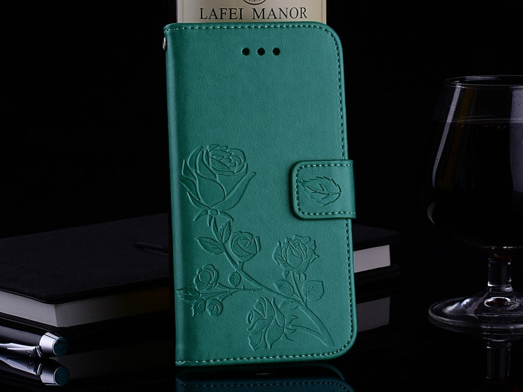 For Xiaomi Redmi 5 Plus Rose Embossed Horizontal Flip Environmental PU Leather Case with Holder & Card Slots & Wallet