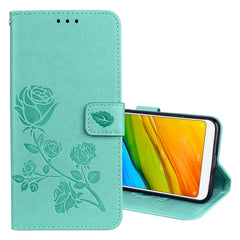 For Xiaomi Redmi 5 Plus Rose Embossed Horizontal Flip Environmental PU Leather Case with Holder & Card Slots & Wallet