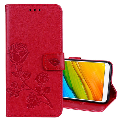 For Xiaomi Redmi 5 Plus Rose Embossed Horizontal Flip Environmental PU Leather Case with Holder & Card Slots & Wallet, For Redmi 5 Plus, For Xiaomi Redmi 5 Plus