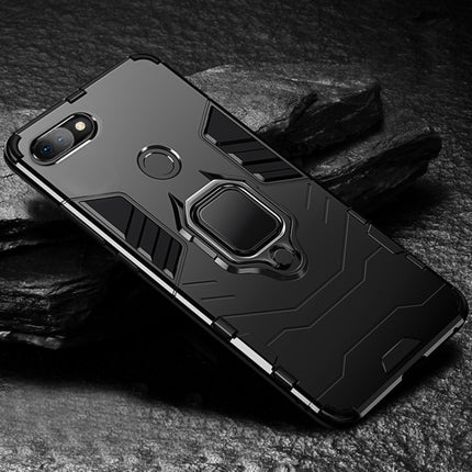 PC + TPU Shockproof Protective Case with Magnetic Ring Holder for Xiaomi Mi 8 Lite, For Xiaomi Mi 8 Lite
