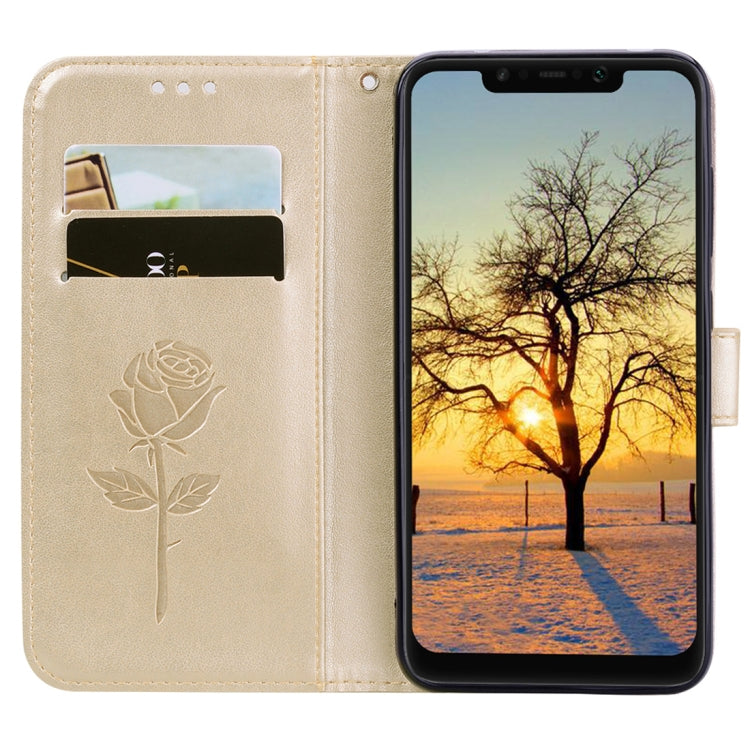 Rose Embossed Horizontal Flip PU Leather Case for Xiaomi Pocophone F1 , with Holder & Card Slots & Wallet