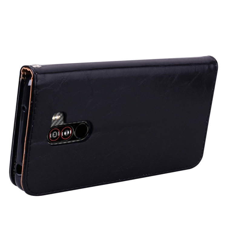 Business Style Oil Wax Texture Horizontal Flip Leather Case for Xiaomi Pocophone F1 , with Holder & Card Slots & Wallet