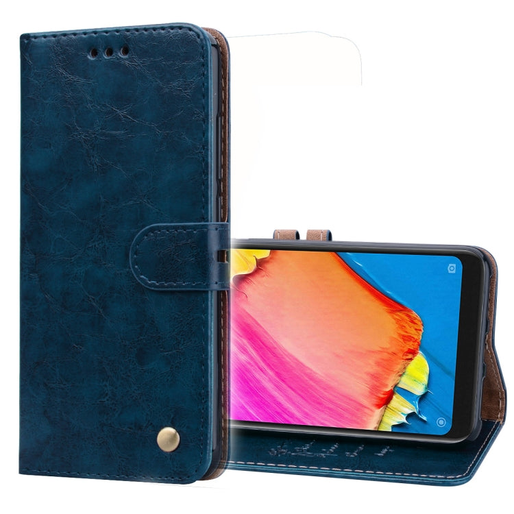Business Style Oil Wax Texture Horizontal Flip Leather Case for Xiaomi Redmi Note 6 Pro, with Holder & Card Slots & Wallet