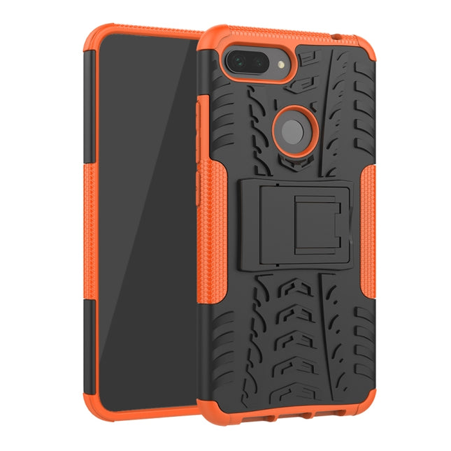 Shockproof  PC + TPU Tire Pattern Case for Xiaomi Mi 8 Lite, with Holder, For Xiaomi Mi 8 Lite