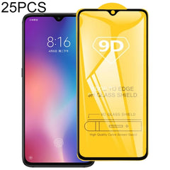 25 PCS For Xiaomi Redmi Note 8 Pro 9D Full Glue Full Screen Tempered Glass Film, For Xiaomi Redmi Note 8 Pro (25 PCS)