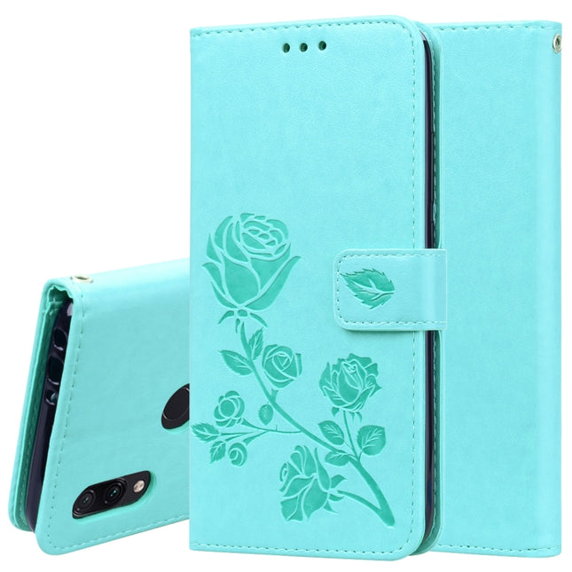 Rose Embossed Horizontal Flip PU Leather Case for Xiaomi Redmi 7, with Holder & Card Slots & Wallet
