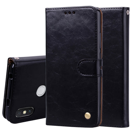 Business Style Oil Wax Texture Horizontal Flip Leather Case for Xiaomi Redmi S2, with Holder & Card Slots & Wallet, For Xiaomi S2