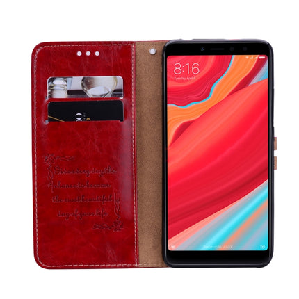 Business Style Oil Wax Texture Horizontal Flip Leather Case for Xiaomi Redmi S2, with Holder & Card Slots & Wallet, For Xiaomi S2