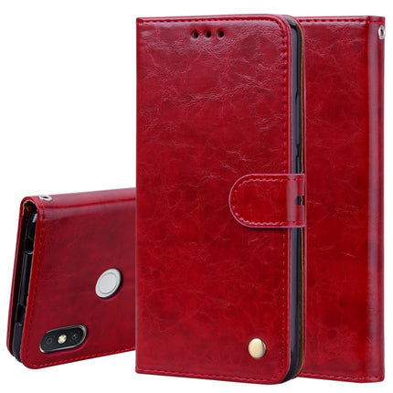 Business Style Oil Wax Texture Horizontal Flip Leather Case for Xiaomi Redmi S2, with Holder & Card Slots & Wallet, For Xiaomi S2