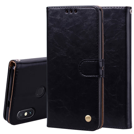 Business Style Oil Wax Texture Horizontal Flip Leather Case for Xiaomi Redmi Note 5 Pro, with Holder & Card Slots & Wallet, For Xiaomi Note 5 Pro