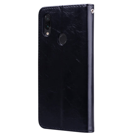 Business Style Oil Wax Texture Horizontal Flip Leather Case for Xiaomi Redmi Note7, with Holder & Card Slots & Wallet, For Xiaomi Redmi Note7