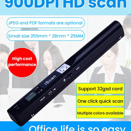 iScan01 Mobile Document Handheld Scanner with LED Display, A4 Contact Image Sensor, iScan01 Red, iScan01 Silver, iScan01 Black, iScan01 Green, iScan01 Blue
