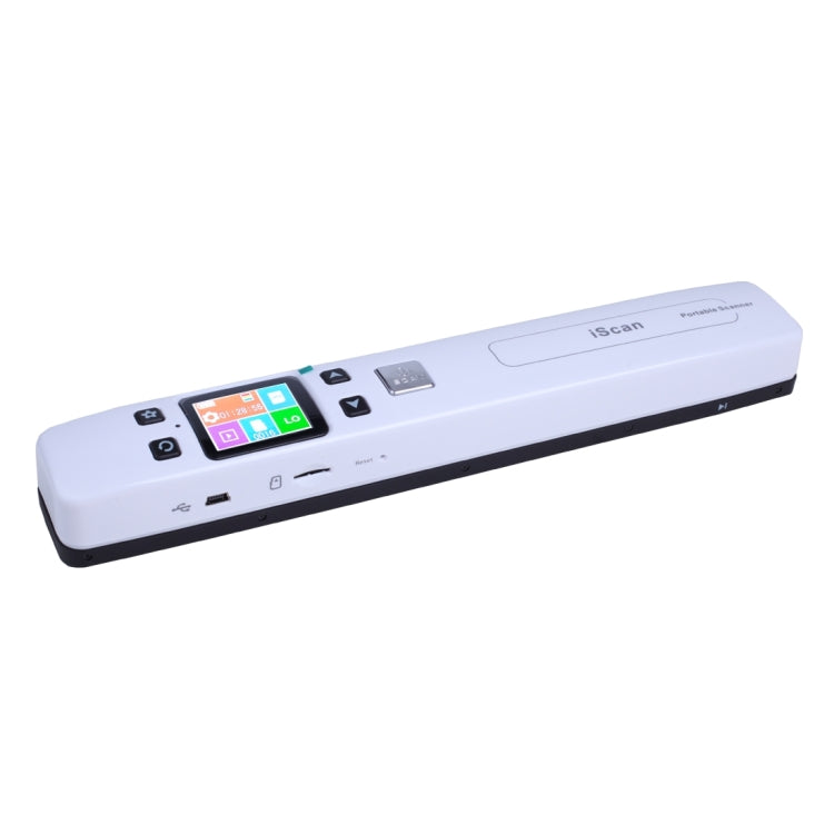 iScan02 Double Roller Mobile Document Portable Handheld Scanner with LED Display,  Support 1050DPI  / 600DPI  / 300DPI  / PDF / JPG / TF, iScan02 Black, iScan02 White
