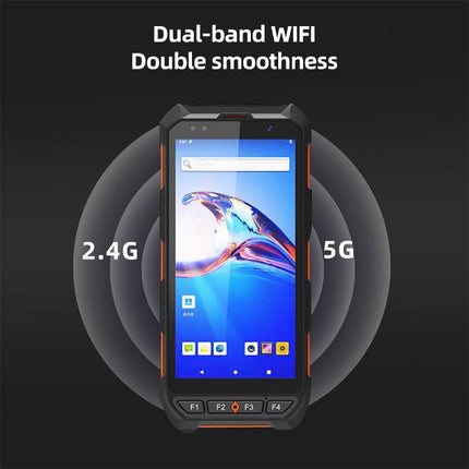 5.5 inch Android 10 IP65 RFID Handheld Industrial Data Terminal Barcode Scanner, Style: NFC UHF
