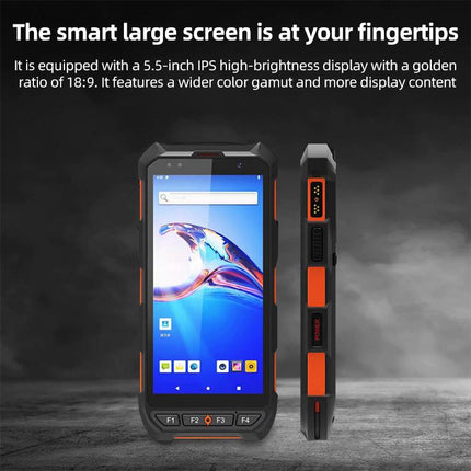 5.5 inch Android 10 IP65 Handheld Industrial Data Terminal Barcode Scanner, Style: RFID UHF + 2D Head