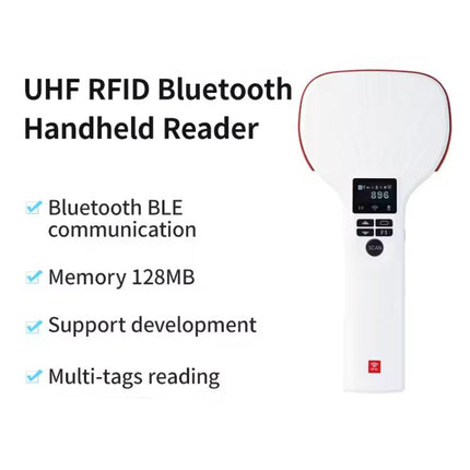 Long Range RFID UHF Portable Handheld Bluetooth Reader, Style: Standard + 2D Head