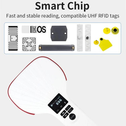 Long Range RFID UHF Portable Handheld Bluetooth Reader, Style: Standard + 2D Head, Standard + 2D Head, EU Plug, Standard + 2D Head, US Plug, Standard + 2D Head, UK Plug