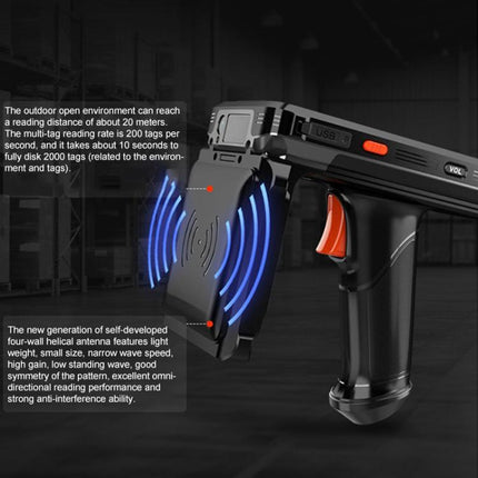 RFID UHF Handheld Intelligent Terminal PDA Scanner 915M Reader, Style: Standard Version + QR Code Scanning