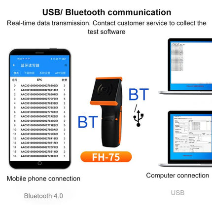 UHF 915M Inventory Terminal RF Tag Handheld RFID Bluetooth Reader, Reading Distance: 0-3m
