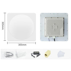 UHF RFID Long Range 9dBi Integrated Reader with E710 Chip, Style: Add Power Over Ethernet