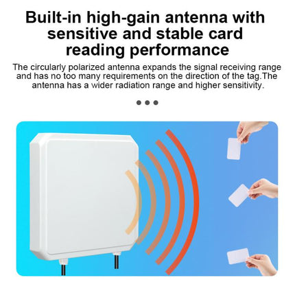 UHF RFID Long Range Integrated Reader with Built-in 9dBi Antenna, Style: Standard