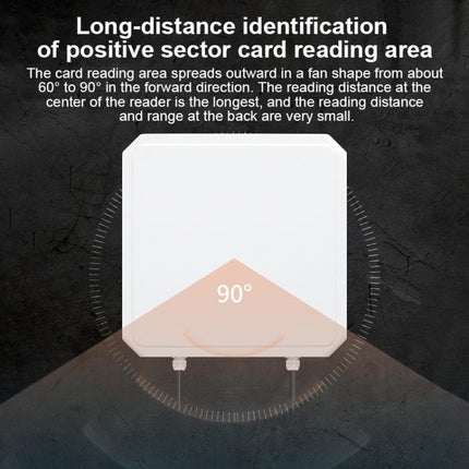 UHF RFID Long Range Integrated Reader with Built-in 9dBi Antenna, Style: Standard