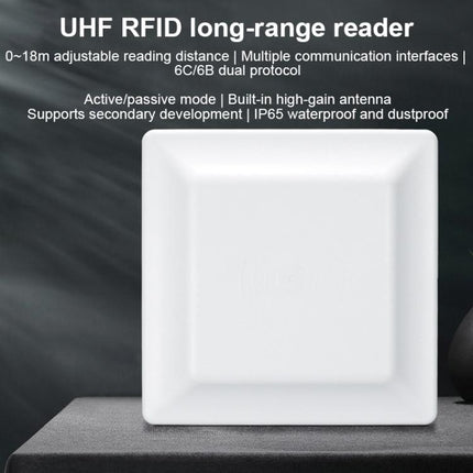 UHF RFID Reader Long Range Integrated Reader Writer With E710 Chip, Style: Add Power Over Ethernet, Add Power Over Ethernet