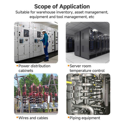 4-Channel UHF RFID Reader Writer, MODBUS Passive Temperature Sensor Reader for Electric Power Monitoring